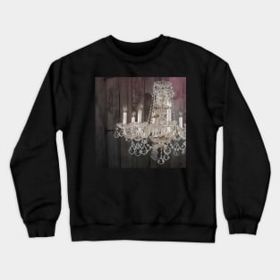 rustic barn wood shabby elegance farmhouse Chic chandelier Crewneck Sweatshirt